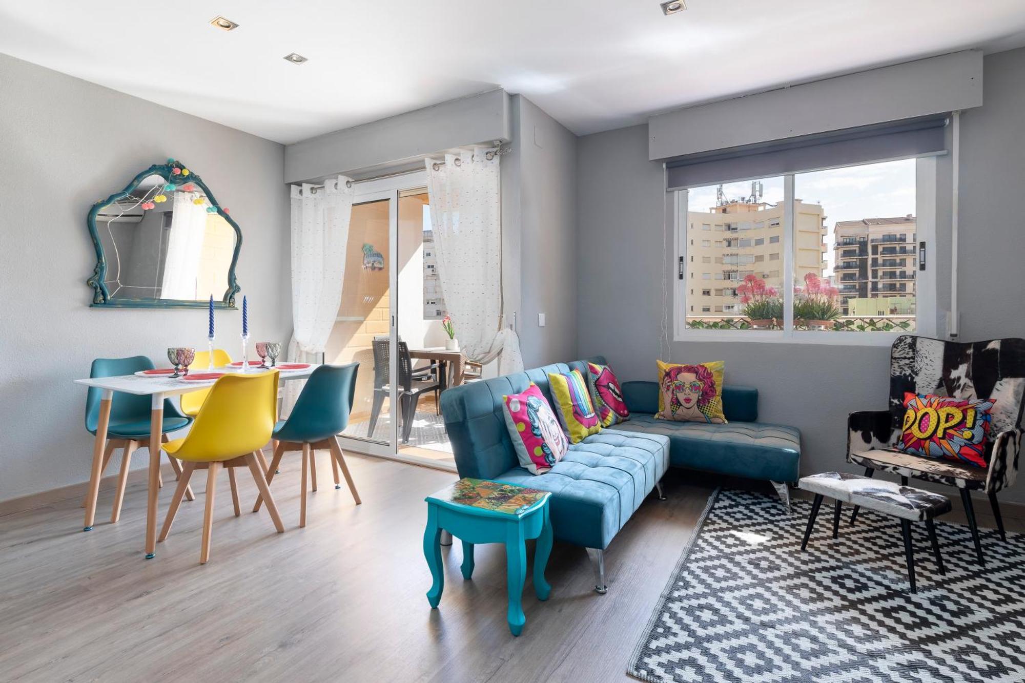 Retro Apartamento Divino Con Piscina Y Playa Familias Parejas Playa de Gandia Extérieur photo